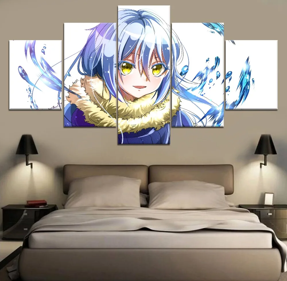 Красивая девушка что время аниме HD печать картина домашний Декор 5 шт. картины