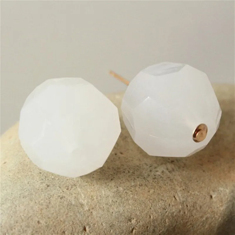 5 шт. крупные граненые круглые акриловые бусины большие белые для ожерелий и