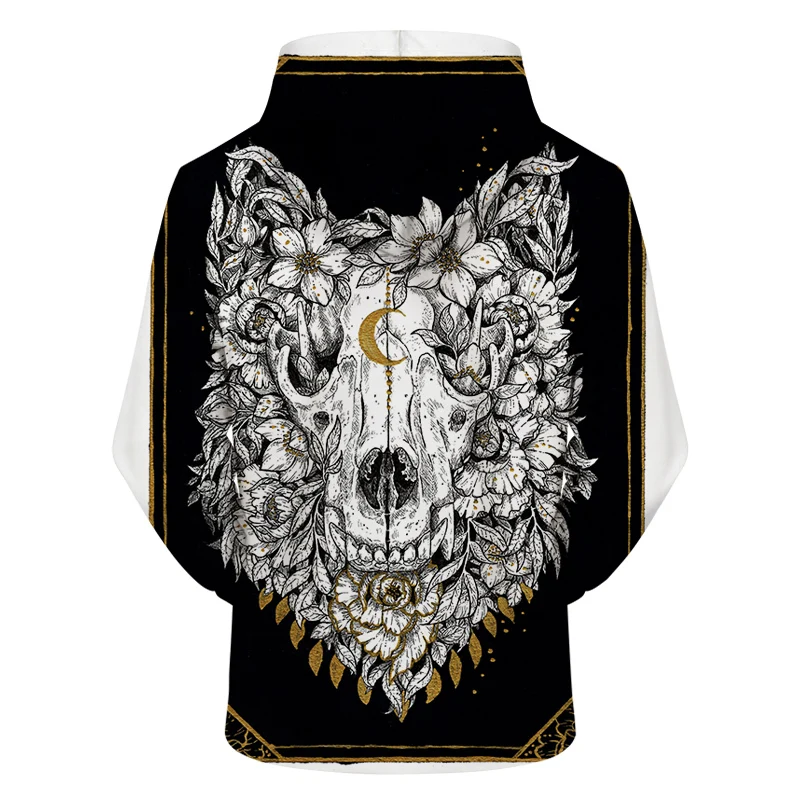 Wolfskull от Scandy Girl Arts 3D Принт толстовки для мужчин и женщин толстовка с капюшоном