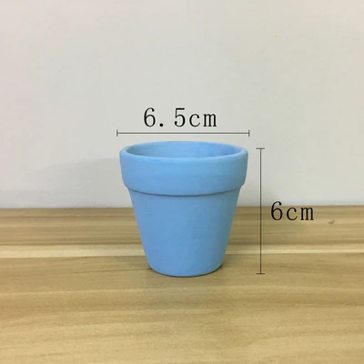 6.5x6cm Простой красный цветочный горшок в скандинавском стиле, горшок для суккулентов, коричневый зеленый цветочный горшок - Цвет: 6.5x6cm