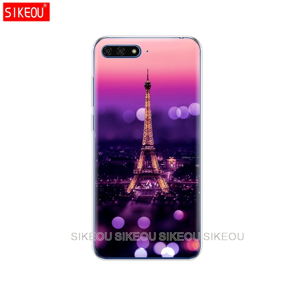 Силиконовый чехол для телефона Huawei Y6 2018 5 7 дюйма цветной мягкие силиконовые чехлы
