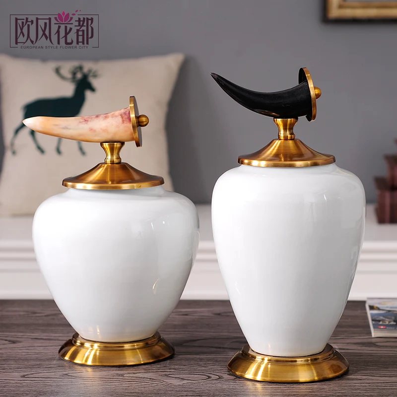 Кантри керамический резервуар для хранения домашнего интерьера мягкое