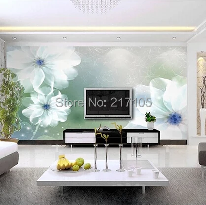 

Custom floral wallpaper.Papel De Parede Para Sala Large Murals Bedroom Wallpaper Tv Setting Wall Paper Flower Dream Sofa