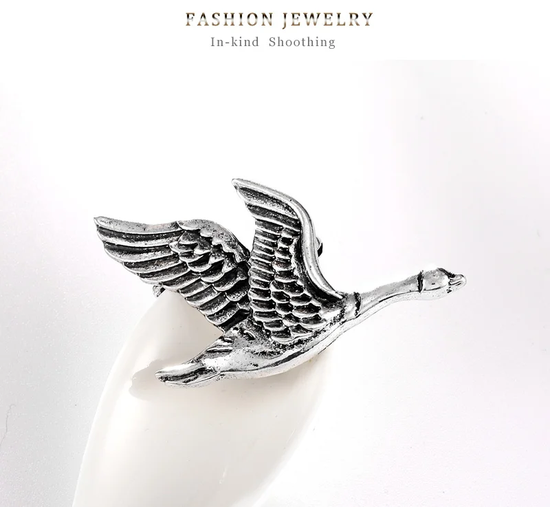 2019 модные эмалированные броши в виде дикой гусиной птицы Элегантная Брошь