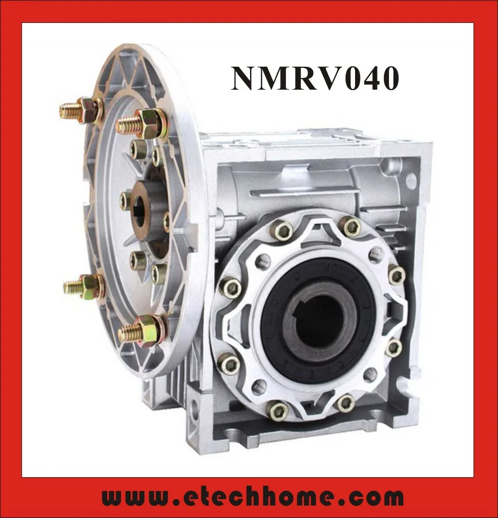 

10:1 - 100 :1 NMRV040 Worm Gearbox Speed Reducer 9mm 11mm 14mm input shaft RV40