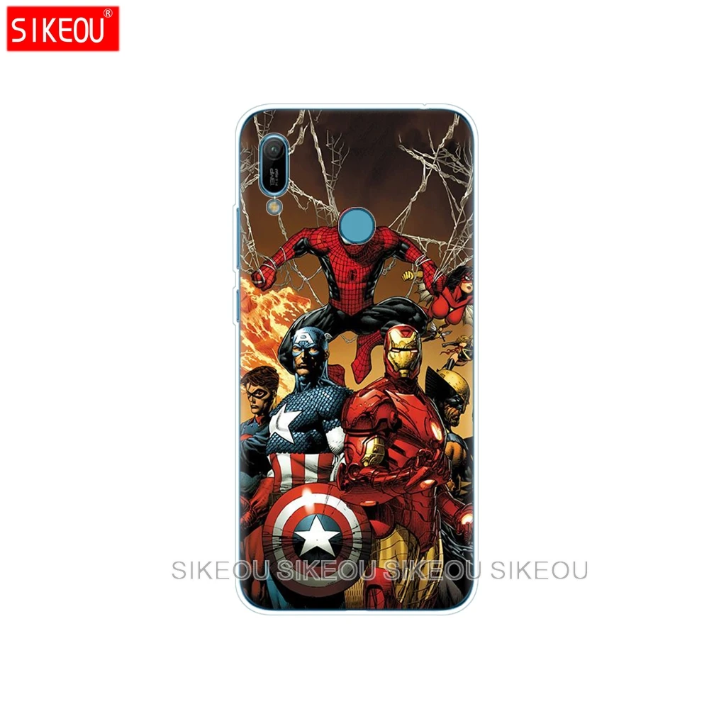 10876 Чехол для Huawei Y6 Y7 Y9 pro Prime чехол на Honor 8A PRO 8X10 i чехол Marvel мстители супергерой Капитан Железный человек танос - Цвет: 10876
