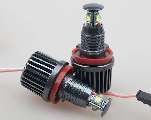 2x40 Вт H8 белые светодиодные кольцесветильник Галогенные лампы ангельские глазки