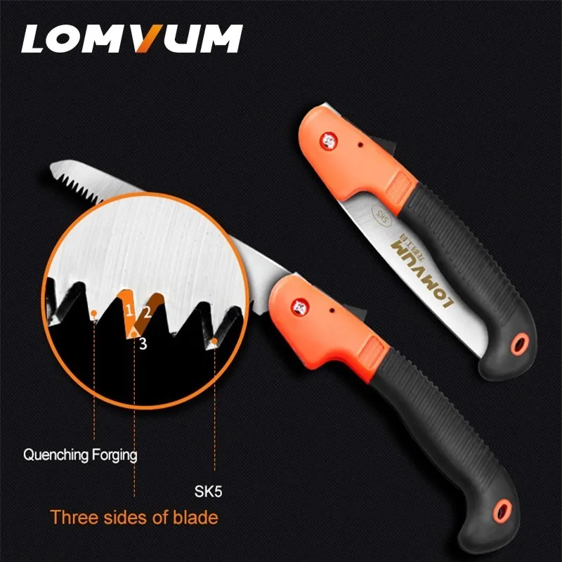 Lomvum 7/8 дюймов портативный Обрезной ручной пилы складной многофункциональный обрезка сада инструмент украшения Бабочка нож SK5 ножовка