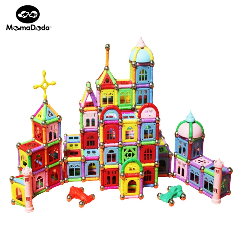 438pcs Magnetic Building Blocks Metal Balls Designer Construction Toys Learning Educational DIY Castle Children Kids toys Gift | Игрушки и
