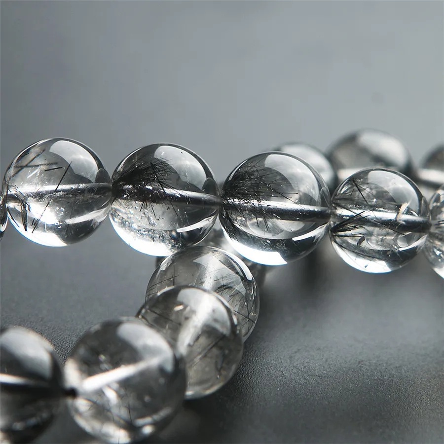 11 мм натуральный брукит Платина Серебро рутилированный кварц Кристалл Круглый