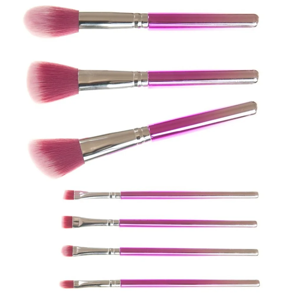 7pcs/Set Makeup Brushes Electroplate Handle Soft Fiber Hair Face Powder Foundation Eyeshadow Women Make Up Tools | Красота и здоровье