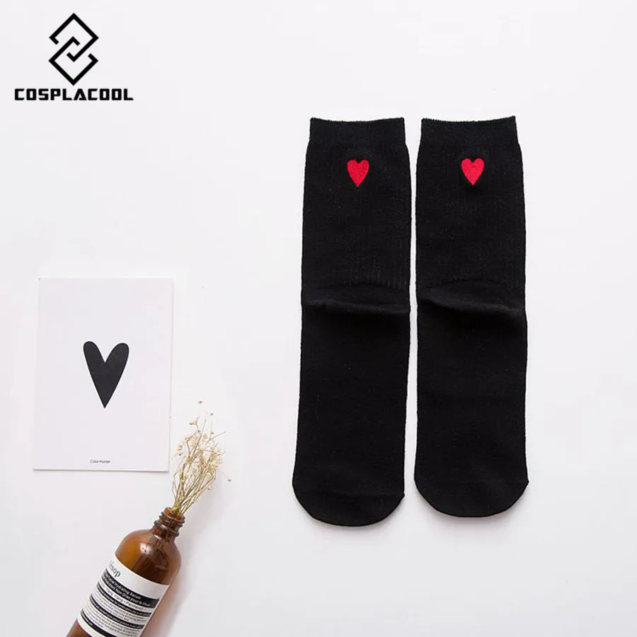 [Cospacool] милые хлопковые модные носки с вышивкой сзади в Корейском стиле Харадзюку