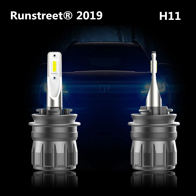 Runstreet 2019 регулируемый угол луча 6000 К белый H8 H9 H11 H16 5202 9005 9006 светодиодные лампы