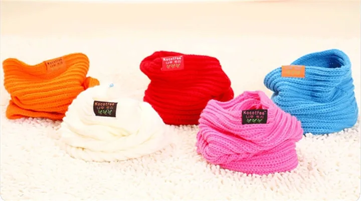 10 шт./лот детские вязаные шарфы с круглым кольцом новый стиль дизайнерский