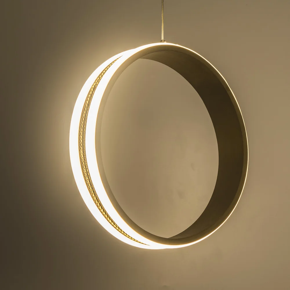 

Gold Lustre Led Crystal Chandelier Lights circle rings Ceiling Chandeliers Light Lamparas Modern Hang lamp Luminaire Lampen