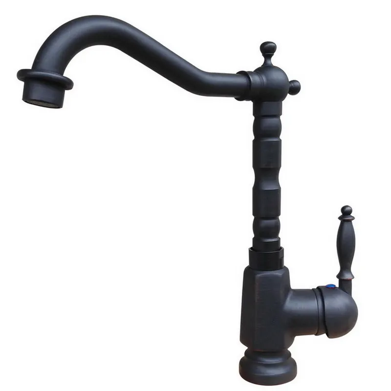 Black Oil Rubbed Brass Single Handle Lever Swivel Spout Kitchen &amp Bathroom Vessel Sink Basin Faucet Mixer Water Tap anf340 |