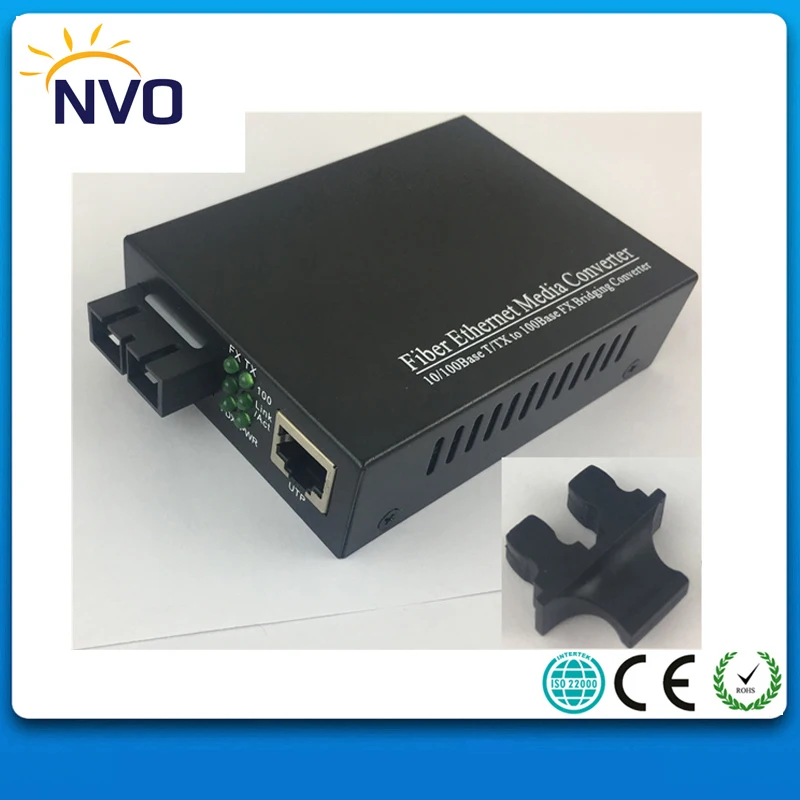 10/100M Multi Mode Duplex SC Connector External power supply Euro Charger 2KM Fiber Optic Media Convertor | Мобильные телефоны и