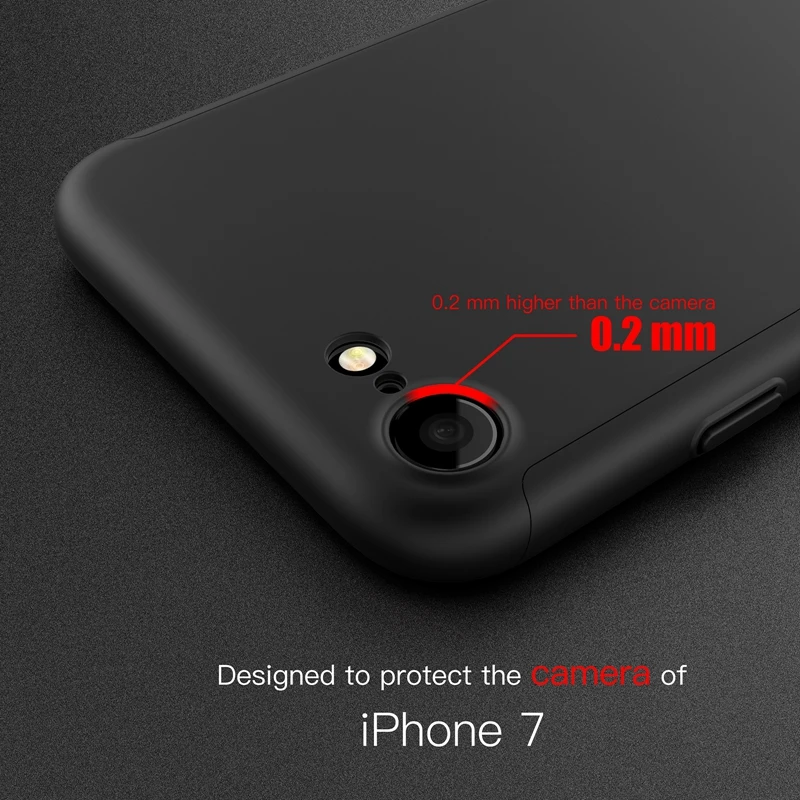 Роскошные Roybens полное покрытие 360 градусов чехол для iPhone 5 5S SE 6 S 7 8 Plus X Жесткий