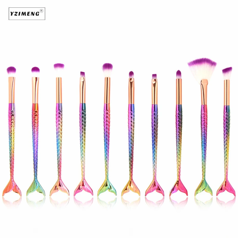 Набор кистей для макияжа русалка 10 шт./компл.|beauty kit|makeup brush setbrush set |