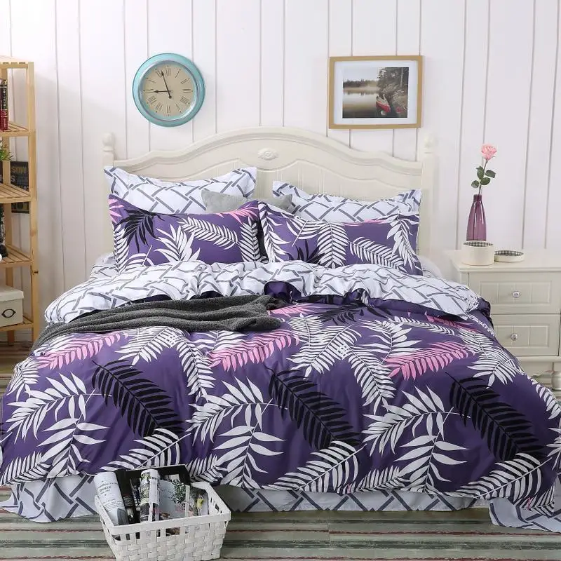 Взгляните сюда! Новинка 4 шт. розовый цветочный Комплект постельного белья с