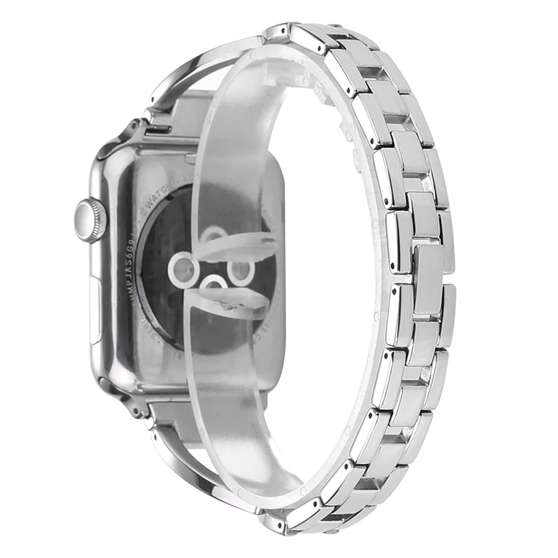 BUMVOR бренд Нержавеющая сталь ремешок для наручных часов Apple Watch версии 5/4/3/2/1 38 мм 42