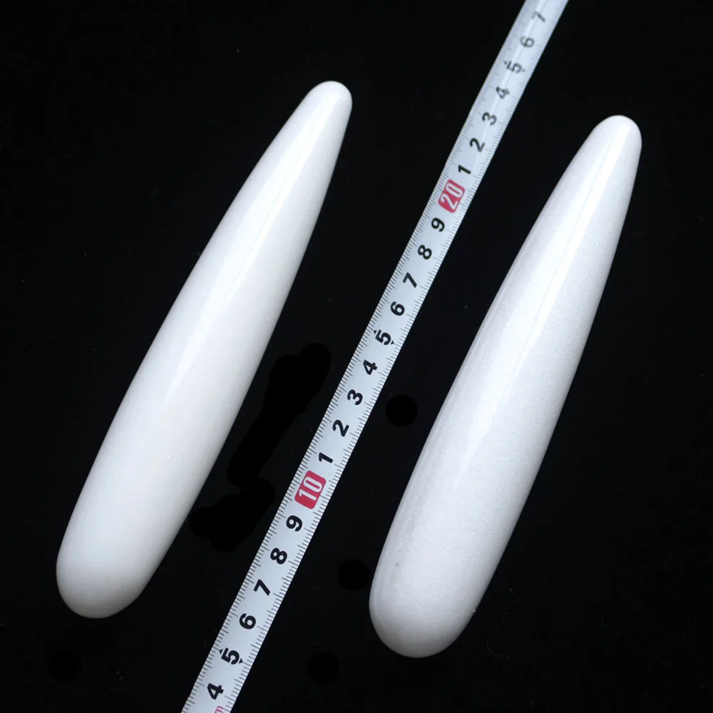 Free Shipping ! 18 CM natural white jade yoni crystal healing wand massager LXM | Дом и сад