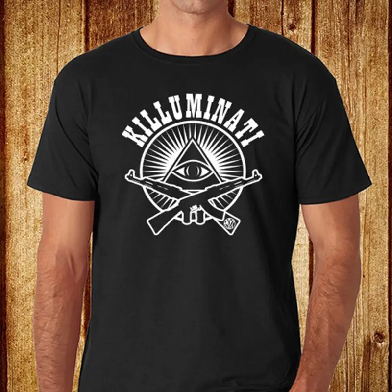 Новая Черная футболка Killuminati Illuminati New World Order Eye Logo Размер S до 3XL|Мужские футболки| |