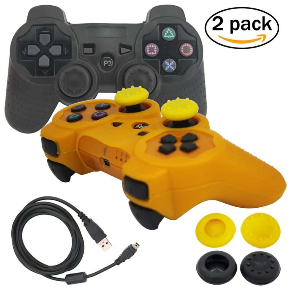Blueloong 2 шт. черный и золотой цвет беспроводной Bluetooth Джойстик Геймпад для Playstation 3 PS3