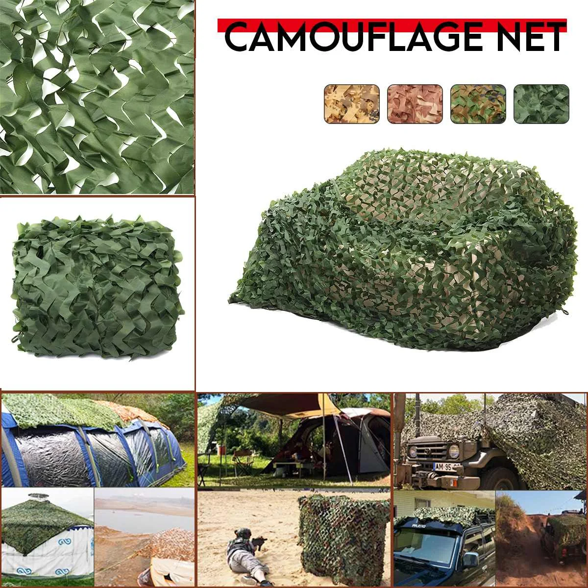 1,5x2 1,5x3 1,5x4 1,5x5 150D 120 г полиэфирная ткань Оксфорд PET Fibre камуфляжная сетка охотничья Солнцезащитная Крышка для автомобиля