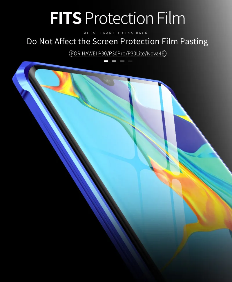 Чехол для huawei P30 Lite, металлический каркас, жесткое закаленное заднее стекло, смешанный с алюминием, Бампер для huawei P30 Pro, тонкий роскошный чехол