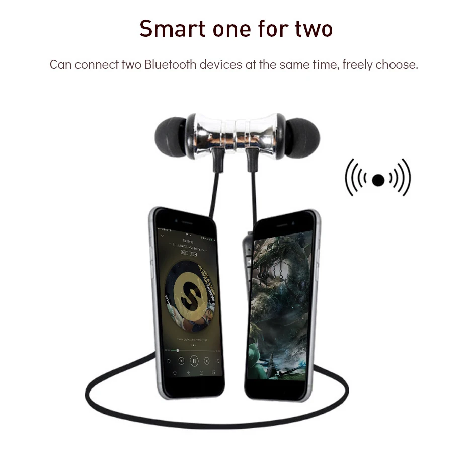 Бас Bluetooth беспроводные наушники с микрофоном спортивные супер бас для iPhone 7 Xiaomi