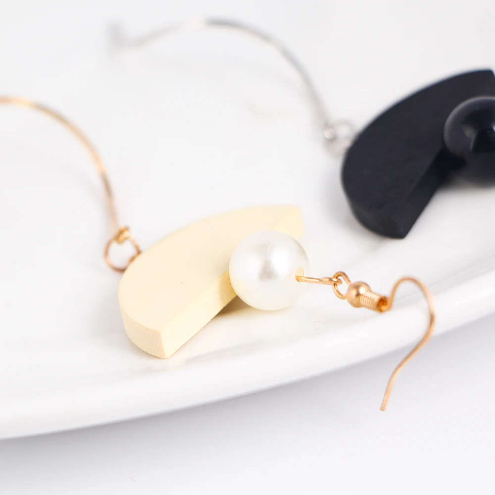 Винтажные богемные деревянные жемчужные длинные серьги с кисточками для женщин