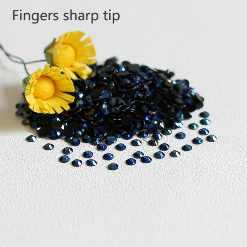 1000 шт 3 мм Новый Модный Блестящий желе для дизайна ногтей чернильно-синий цвет AB