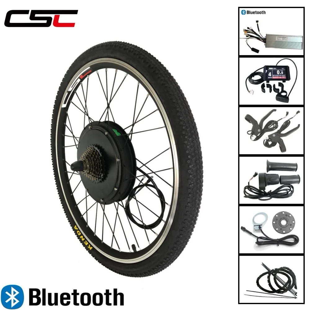 CSC переднее заднее моторное колесо 48 в 1500 Вт для 20 24 26 27,5 28 29 ''700c Bluetooth Ebike Электрический велосипед конверсионный комплект регенерации