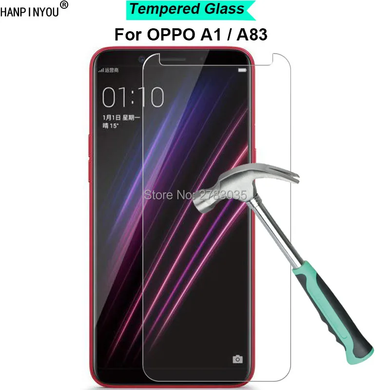 

For OPPO A83 / A1 5.7" New 9H Hardness 2.5D Ultra-thin Toughened Tempered Glass Film Screen Protector Protect Guard