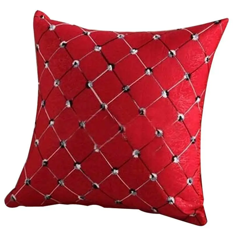 Dark red Роскошная простая подушка крышка сетка цветок вышивка домашние декоративные подушки крышка смешивание наволочка для Детское кресло для автомобиля - Цвет: Dark red