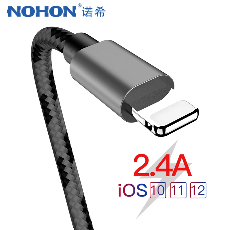 NOHON для Apple кабель передачи данных для быстрой зарядки 8 Pin для iPhone X 7 6 8 6S 5 5S Plus XS MAX XR для iPad Mini 4 кабели зарядного устройства
