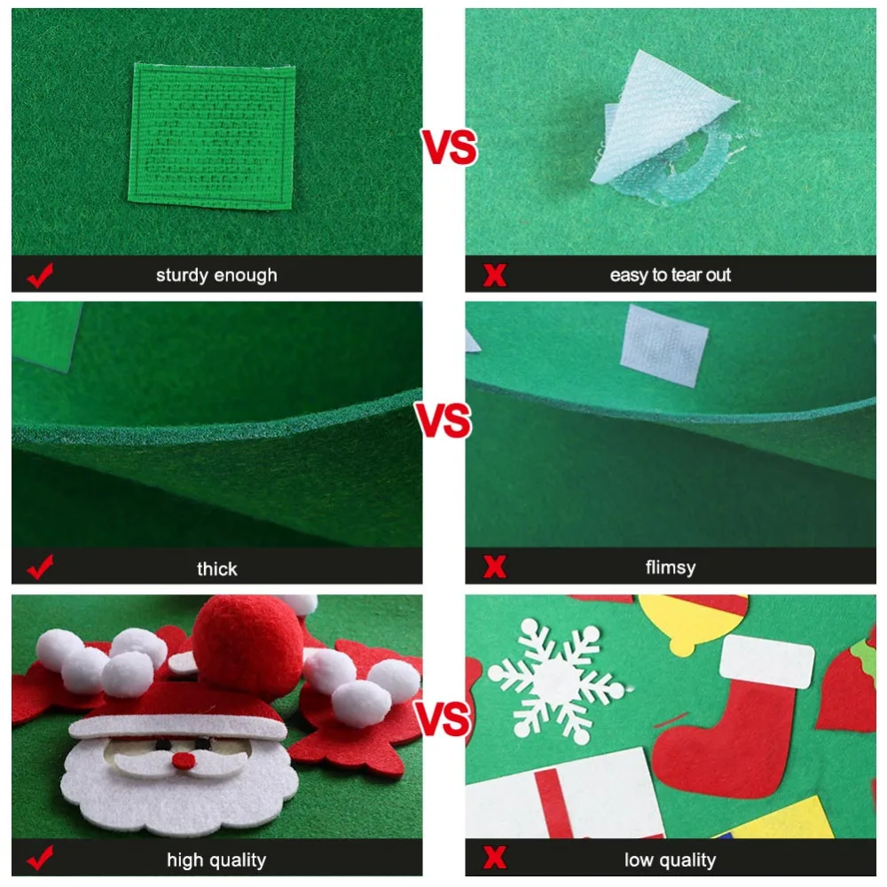 DIY войлочная Рождественская елка новогодняя дверь настенные украшения