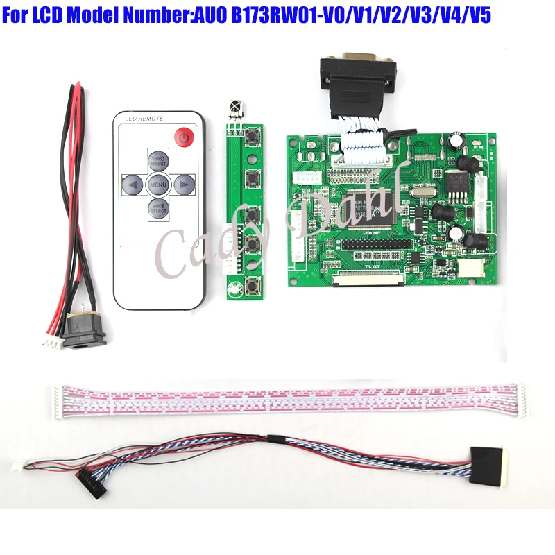 VGA AV плата контроллера + 40 контактов Lvds кабель пульт дистанционного управления