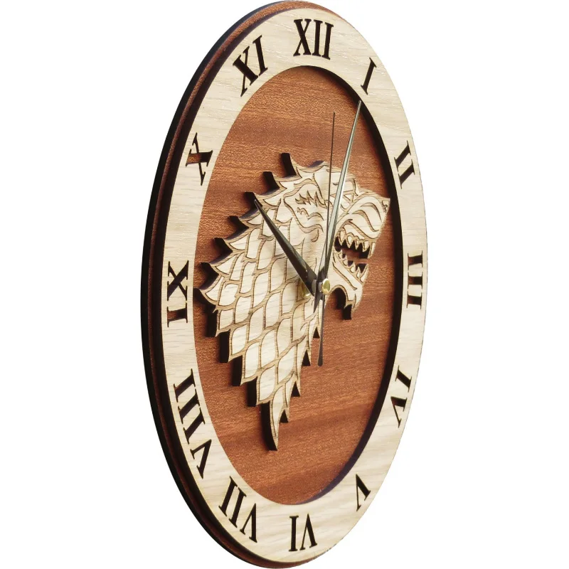 

Meijswxj Silent Wall Clock Office Dining Room Living Room Bedroom Wolf Head Wall Clock Creative Home Furnishing Decoration