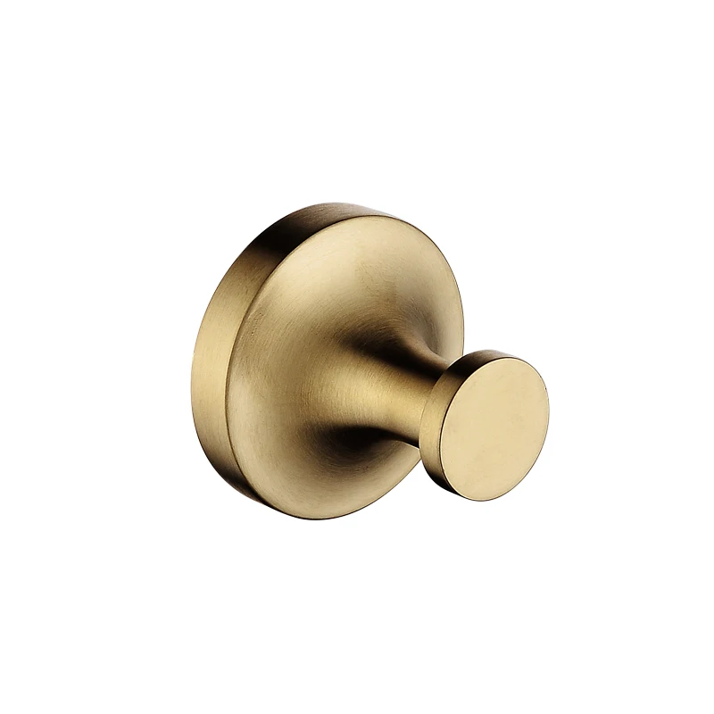 Robe Hook SUS 304, нержавеющая сталь, аксессуары для ванной комнаты, матовый золотой держатель для бумаги, полотенце, кольцо, держатель для туалетной щетки, Матовый бронзовый - Цвет: Robe Hook