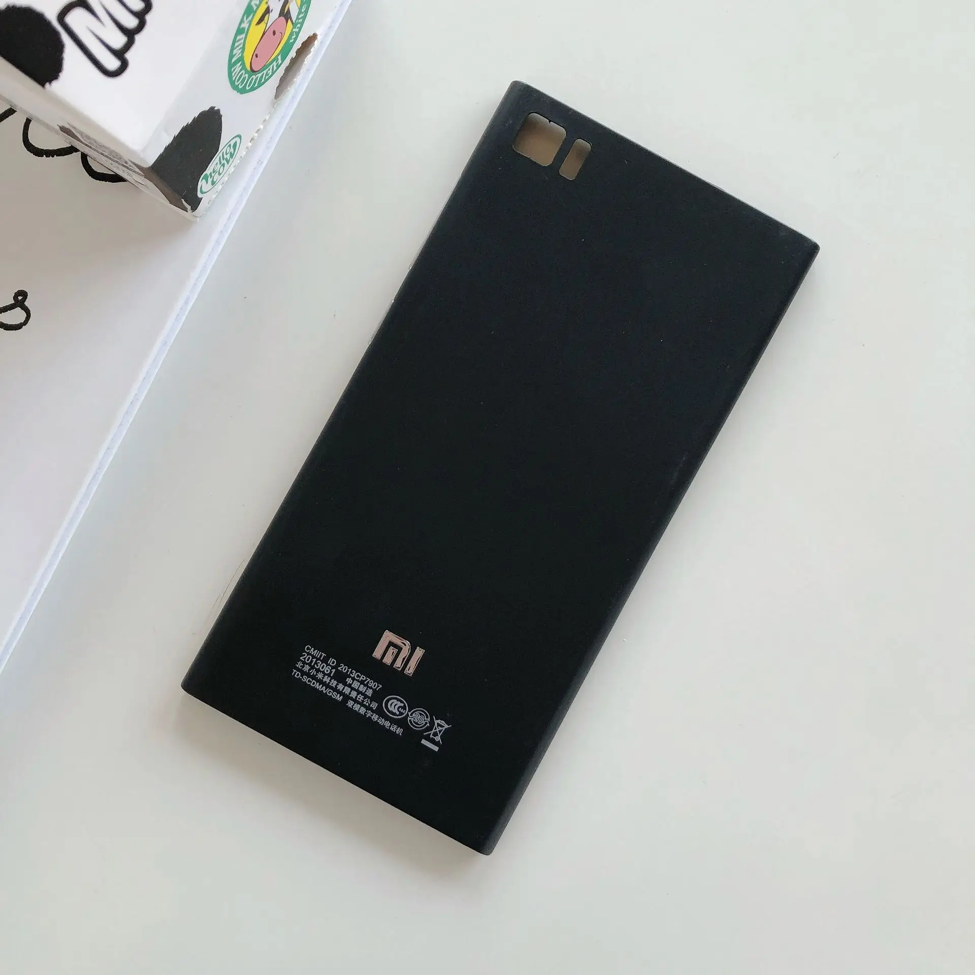 WCDMA для Xiaomi 3 батарейный дверной Корпус Оригинальное качество задняя крышка чехол для Xiaomi 3 Mi3 M3+ кнопки держатель лотка для sim-карты - Цвет: Черный