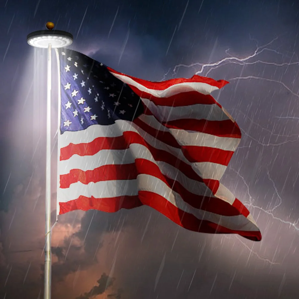 Горячий Солнечный флаг Полюс светильник 48LED флагшток солнечный ing для 15 до 25 футов