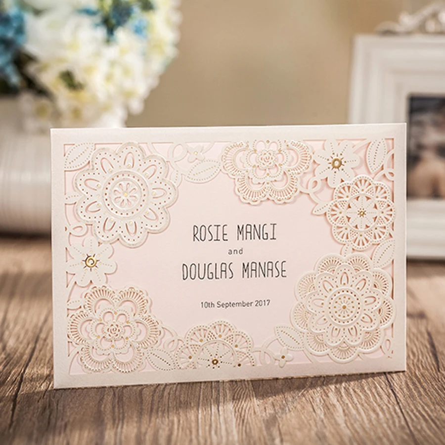 1 шт. свадебные пригласительные открытки с цветочным принтом|Открытки и