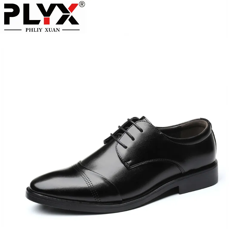 

PHLIY XUAN, новинка 2019, мужская кожаная обувь, элегантные оксфорды, обувь для вечеринок, мужская формальная обувь, офисная обувь большого размера...