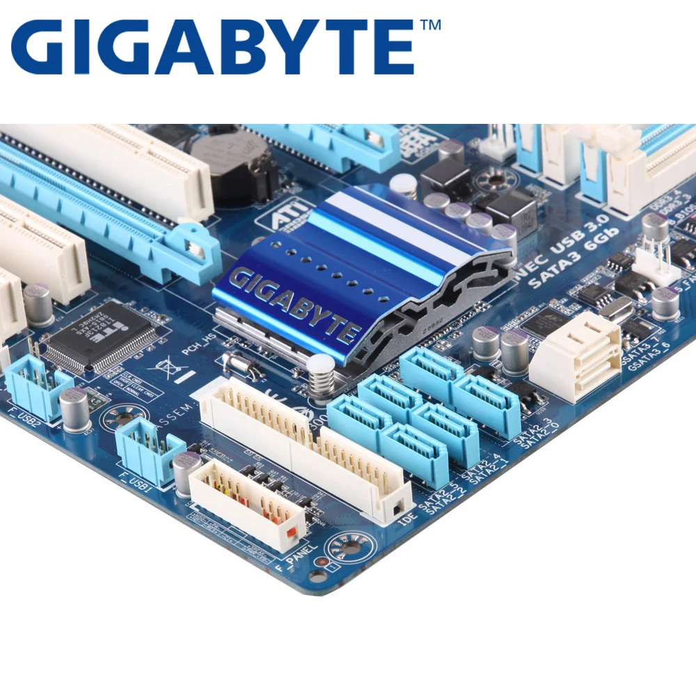 GIGABYTE GA P55A UD3R настольная материнская плата P55 розетка LGA 1156 i3 i5 i7 DDR3 16G ATX