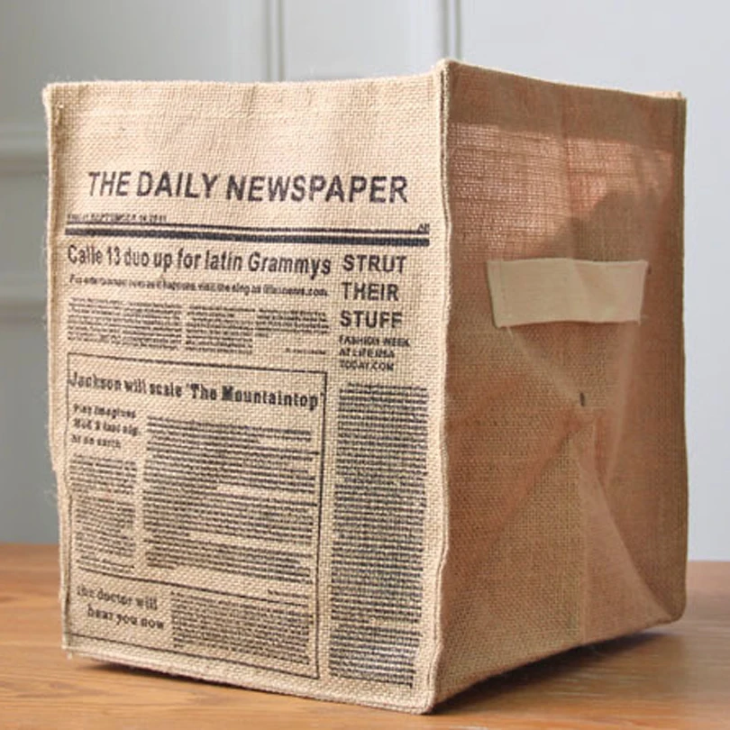 Натуральная школьная креативная Складная хлопчатобумажная и льняная коробка