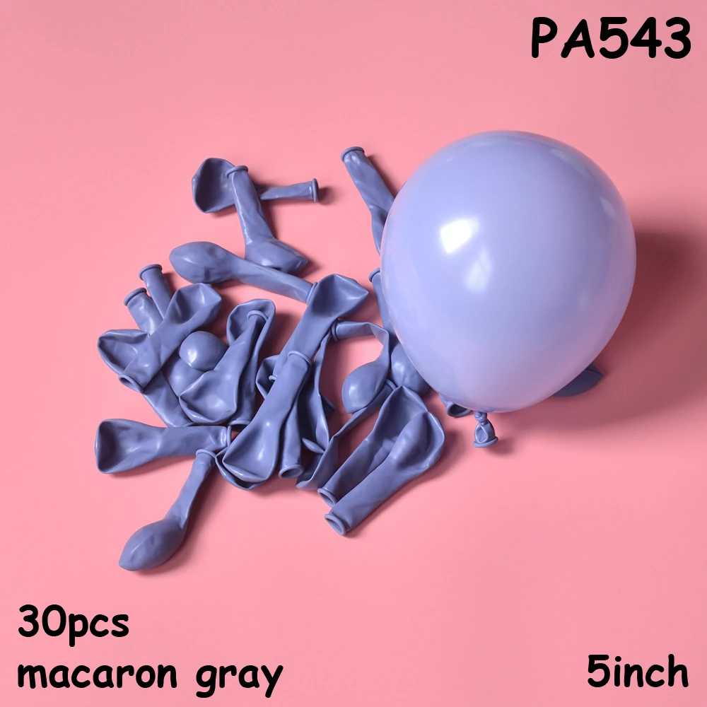 PA543 bluegrey 30 шт 5 дюймов Macarons цвет пастельные воздушные шарики в виде леденцов круглый, из латекса гелиевые балоны для украшения дня рождения/свадьбы/помолвки - Цвет: PA543 bluegrey