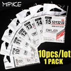 Рыболовный крючок SODE с проушинами, загнутый крючок для рыбалки нахлыстом, крючок AD, с острым кольцом, крючок для ловли карпа GAC, 10 шт.