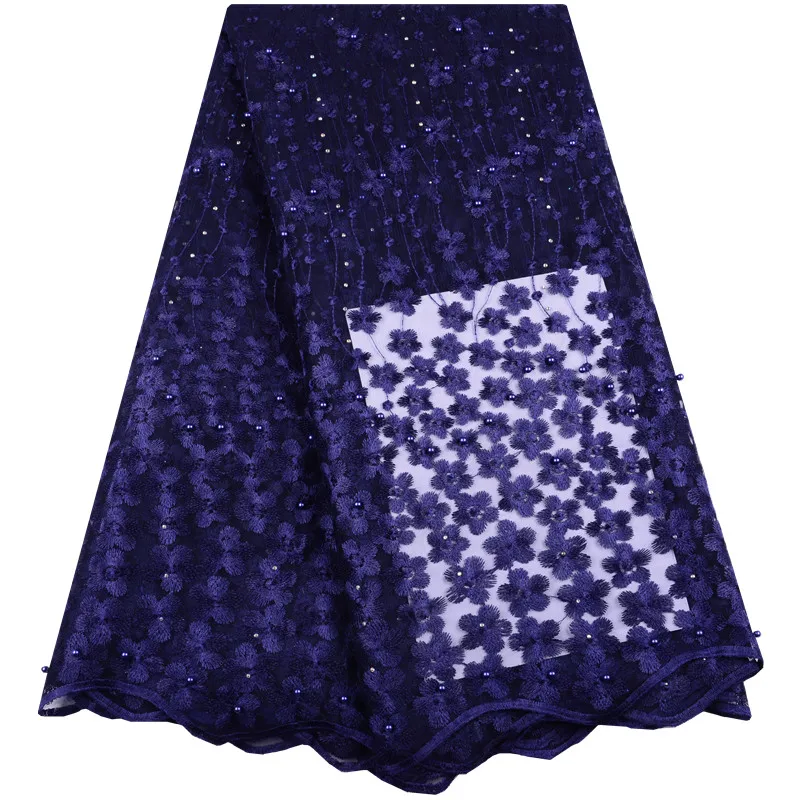 2019 Beaded Fabric For Wedding Dress Embroidered Nigerian French Lace African Tulle Net High Quality Women 1427 | Дом и сад